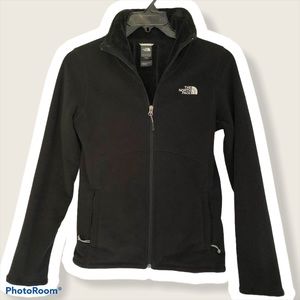 The North Face black zip up Jacket Fuzzy Interior
